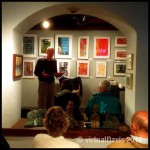Jeff Moredock reading his poetry at the Adirondack Art Association in Essex, NY.