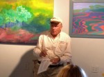 Bill Poppino reading poetry at Adirondack Art Association in Essex, NY