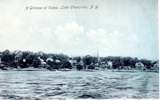 View of Essex, NY, from out on Lake Champlain (Postcard)