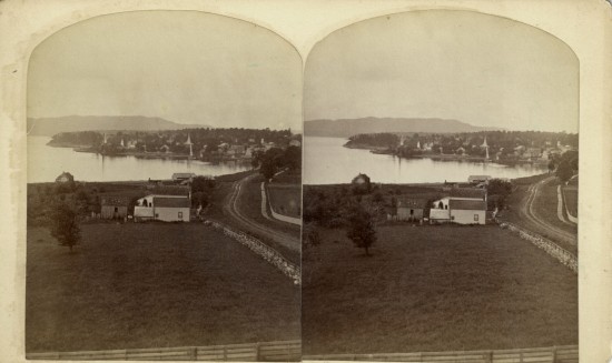 View of Essex, NY from North (Stereoview)