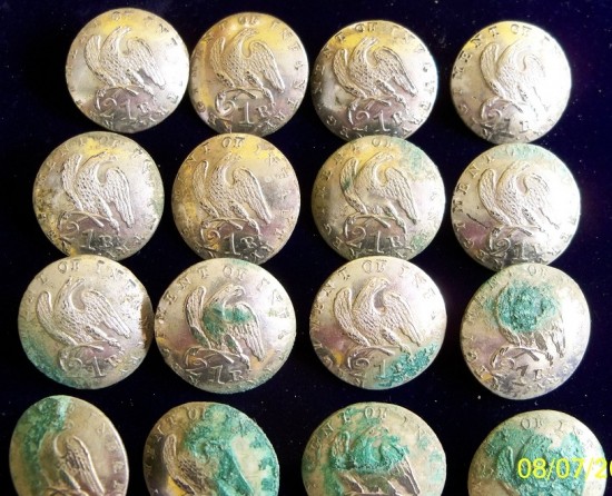 21st Regiment officers buttons from the War of 1812