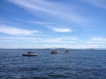 Tugboats playing on Lake Champlain between Begg's Point and the Essex, NY ferry dock.