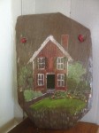 An example of the "slate art" created by Essex, NY area artists for the Adirondack Art Association's 50th anniversary fundraiser.