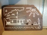 An example of the "slate art" created by Essex, NY area artists for the Adirondack Art Association's 50th anniversary fundraiser.