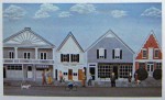 1973 Essex, New York painting/postcard by S. Alberts