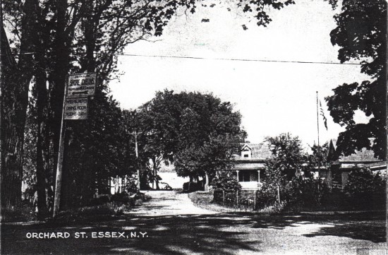 Vintage postcard featuring Orchard Street, Essex, NY. (Thanks for sharing, Mary Wade!)