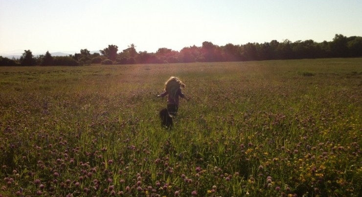 Running through the field at Essex Farm (Credit: Kristin Kimball)