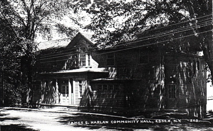 Vintage Postcard of James S. Harlan Community Hall, Essex, NY
