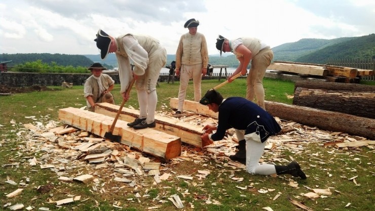 Fort Ticonderoga’s Living History Weekend Event, September 13-14 will feature hut building recreating the structures built by troops at Ticonderoga in 1776.