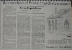Old Stone Church: 27 June 1983 Press Republican article describing the initial town rehab under Supervisor James Morse (Courtesy Todd Goff)