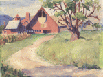 Essex Hillcrest Farm 1944 painting by Dorothy Wight