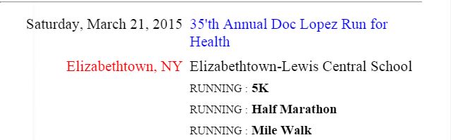 35th Annual Doc Lopez Run for Health