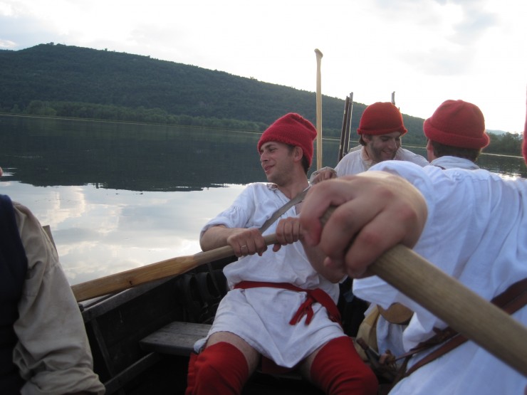 Experience an exciting Living History Event at Fort Ticonderoga during opening weekend on May 9 and 10. (Image of Fort Ticonderoga Museum interpretative staff rowing in a bateau down Lake Champlain. Credit: Fort Ticonderoga)
