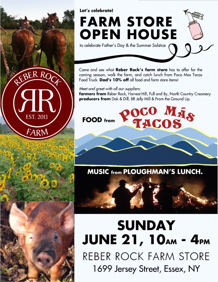 Reber Rock Farm Open House on Sunday, June 21, 2015. (Click to enlarge.)