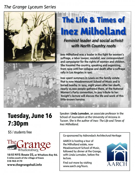 Milholland Grange Lyceum Poster