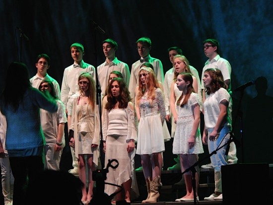 Student participants of the Ithaca College High School Gospel Choir Invitational. (Credit: Willsboro Music Dept.)