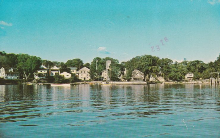 Vintage Postcard: View of Essex from Lake Champlain - front