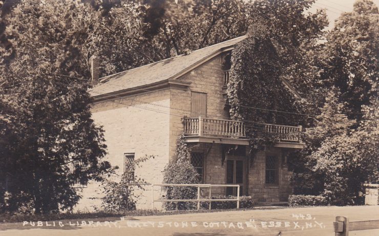 Vintage Postcard: Public Library, Greystone Cottage, Essex, NY
