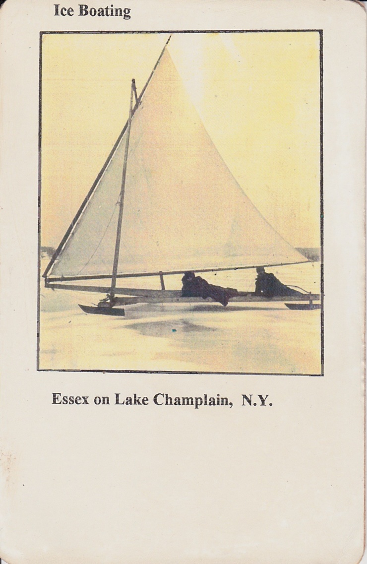 Vintage Postcard: Ice Boating