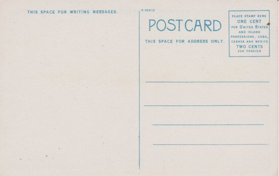 Vintage Postcard: Split Rock and Steamer Vermont -back side
