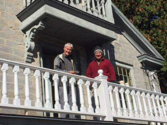 DeLaughter and Rumsey on restored library balcony 