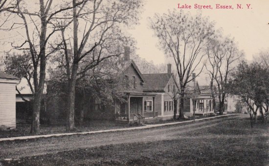 Vintage Postcard: Lake Street, Essex, NY (Source: Rosslyn Redux)