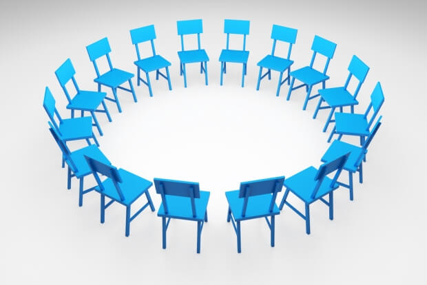 CHAIRS IN A CIRCLE