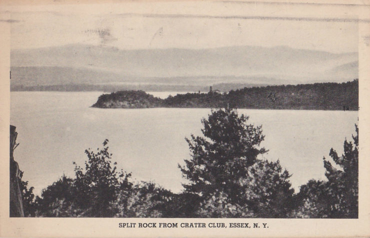 Vintage Postcard: Split Rock View from Crater Club