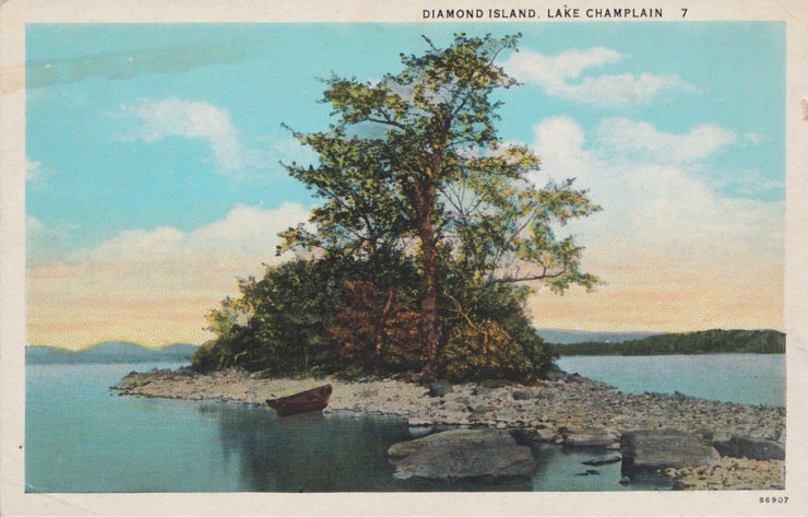 Vintage postcard: Diamond Island