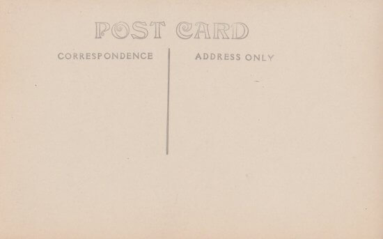 Vintage Postcard: Ross Mansion (back side)