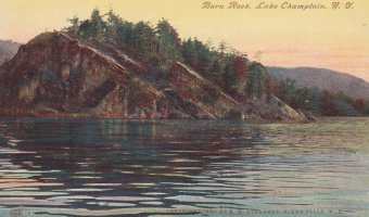 Vintage Postcard: Barn Rock