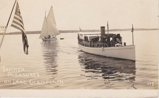 Vintage Postcard: Summer Pleasures on Lake Champlain