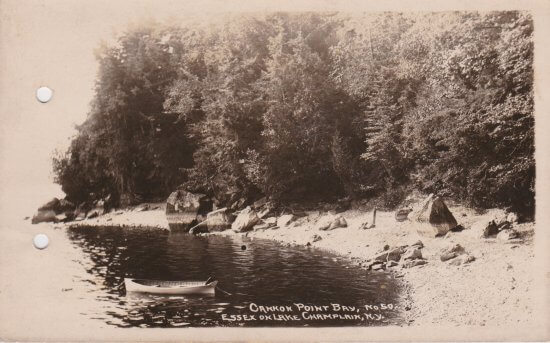 Vintage Postcard: Cannon Point Bay, Essex on Lake Champlain