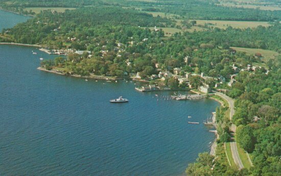 Vintage Postcard: Aerial View of Essex, NY