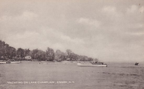 Vintage Postcard: Yachting on Lake Champlain, Essex, NY