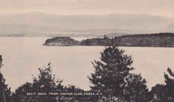 Vintage postcard: View of Split Rock from Crater Club