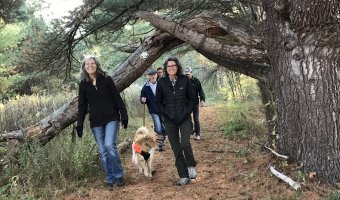 Hikers enjoy a sneak peek of the new trail at Spirit Sanctuary