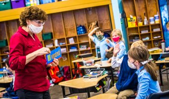 Students at Lake Placid's St. Agnes School hone their foreign language skills, with support from Adirondack Foundation's Adirondack Foreign Language Enhancement Fund. (Photo credit: Nancie Battaglia)